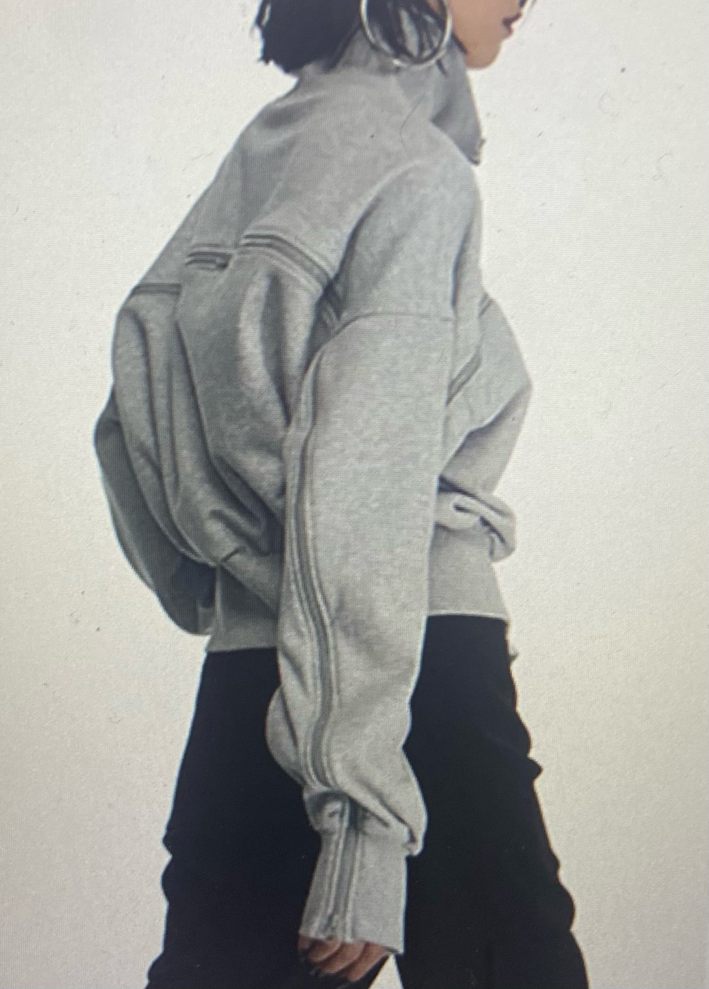 Solid Patchwork Zipper Streetwear