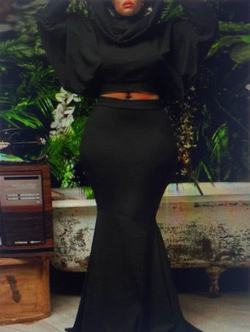 HOODED SKIRT 2PC SET