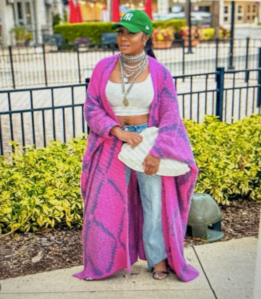 Winter Kimono Pink and Blue