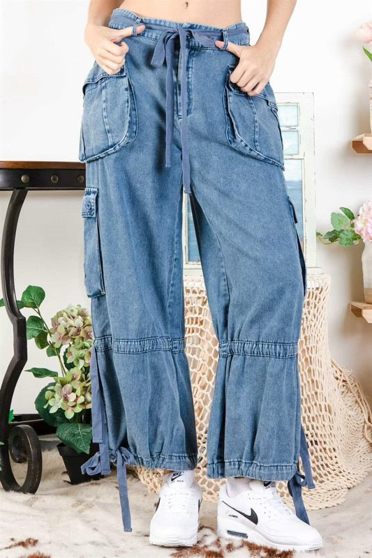 BOW DENIM JEANS