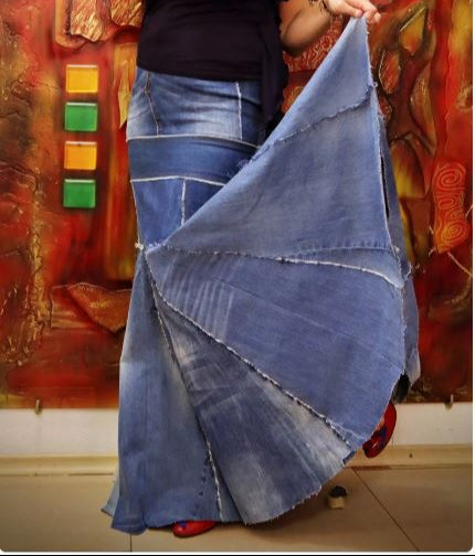 Mermaid Denim Skirt