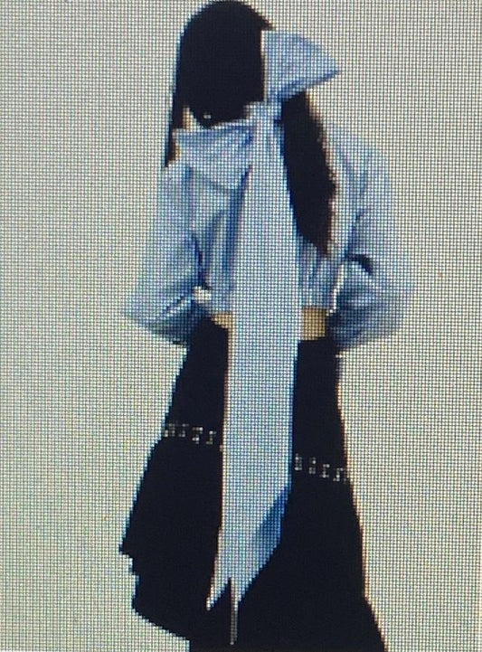 Blue Bow Blouse